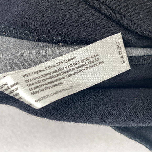 EILEEN FISHER Pants PL Petite Organic Cotton Stretch Jersey Tapered Black USA - Picture 8 of 13